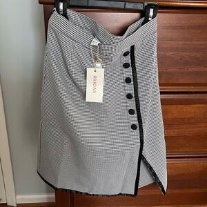 RIHOAS Black and White Pencil Skirt